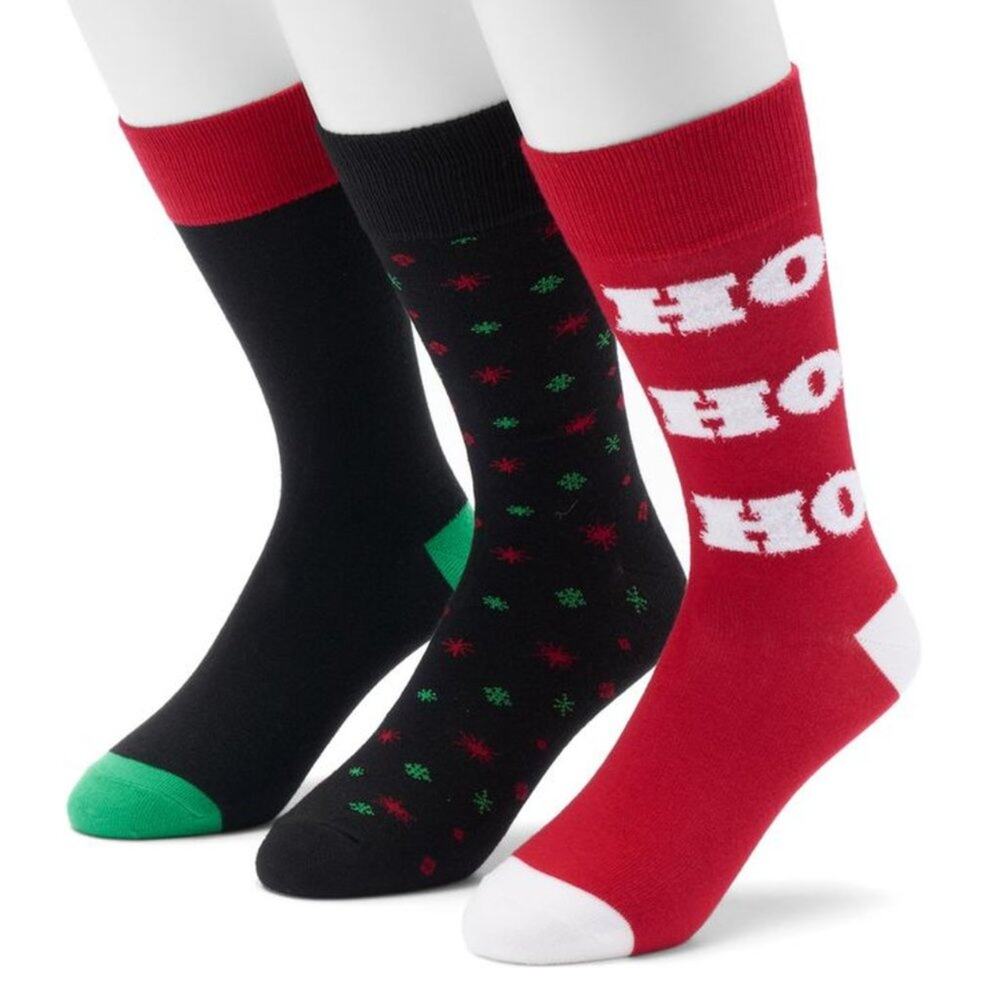 Kohl's Holiday Christmas Theme Crew Socks Six Pair Bundle